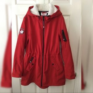 Canada Weather Gear Softshell Anorak Parka Red Large